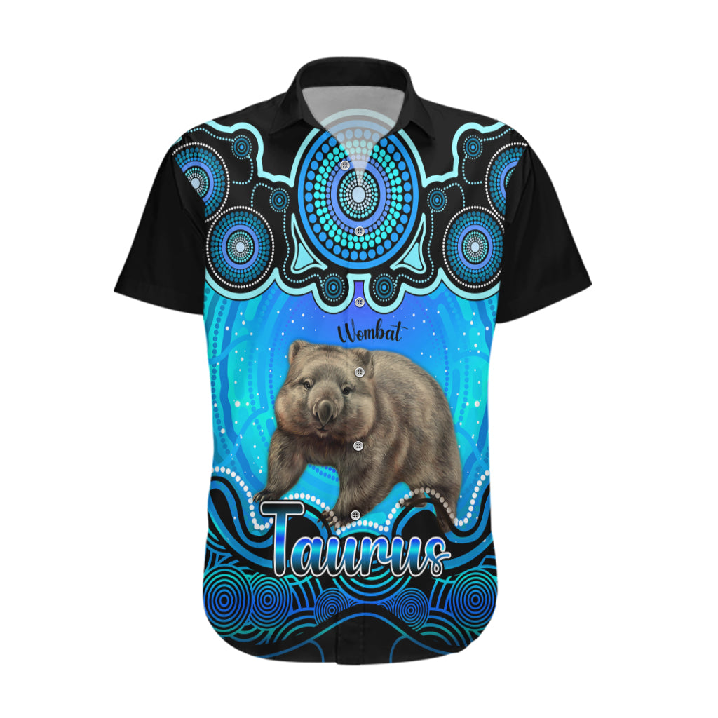 personalised-australia-taurus-wombat-zodiac-hawaiian-shirt-auz-astrology-aboriginal-aqua