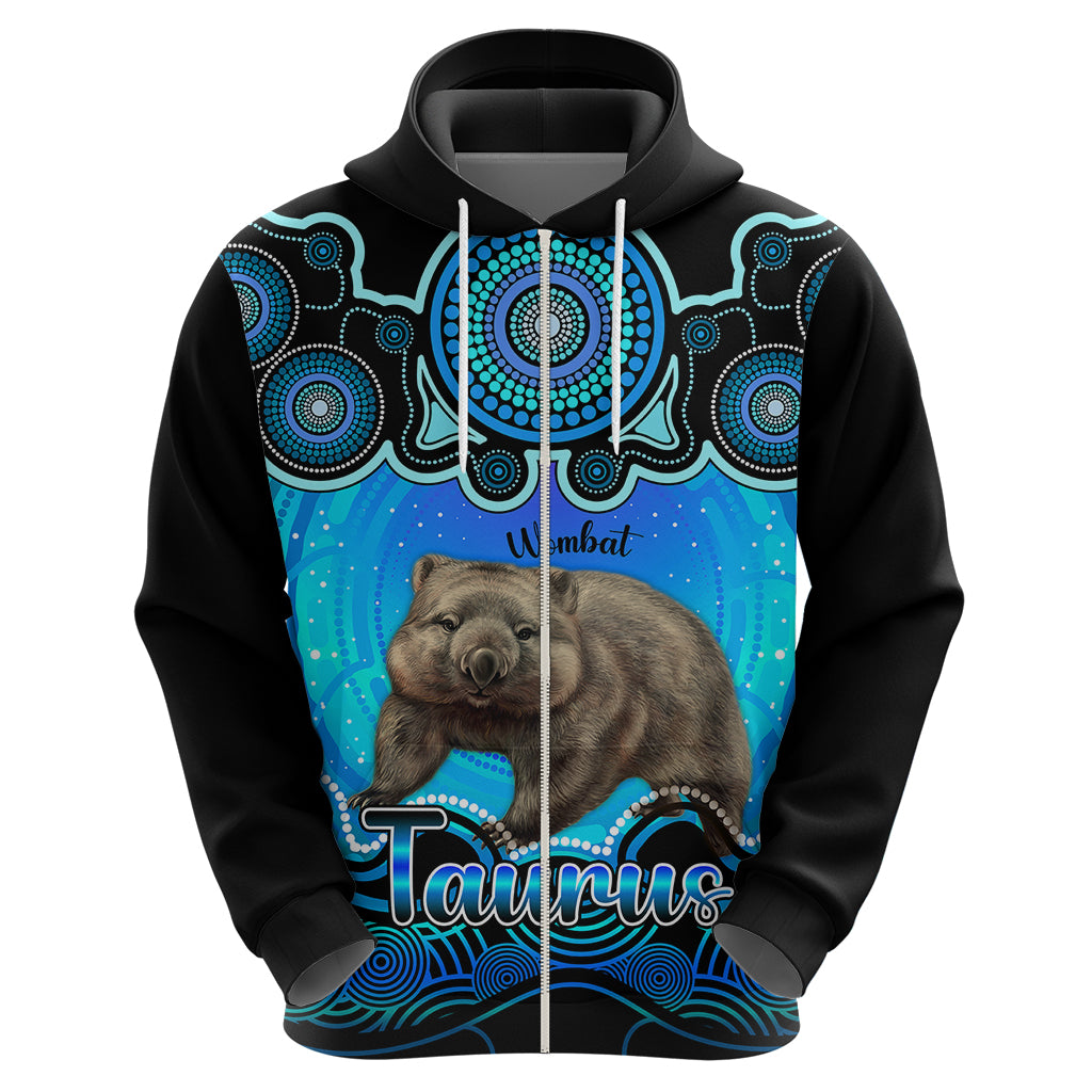 personalised-australia-taurus-wombat-zodiac-hoodie-auz-astrology-aboriginal-aqua