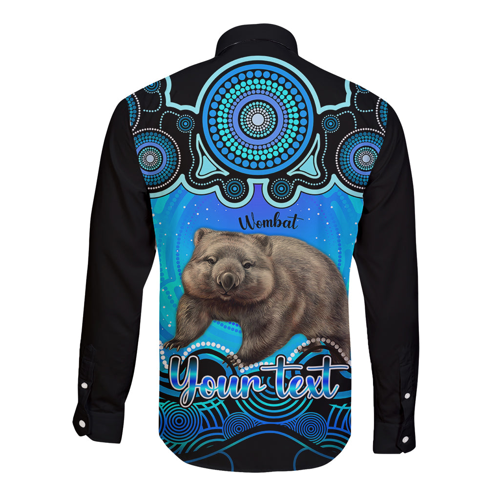 personalised-australia-taurus-wombat-zodiac-long-sleeve-button-shirt-auz-astrology-aboriginal-aqua