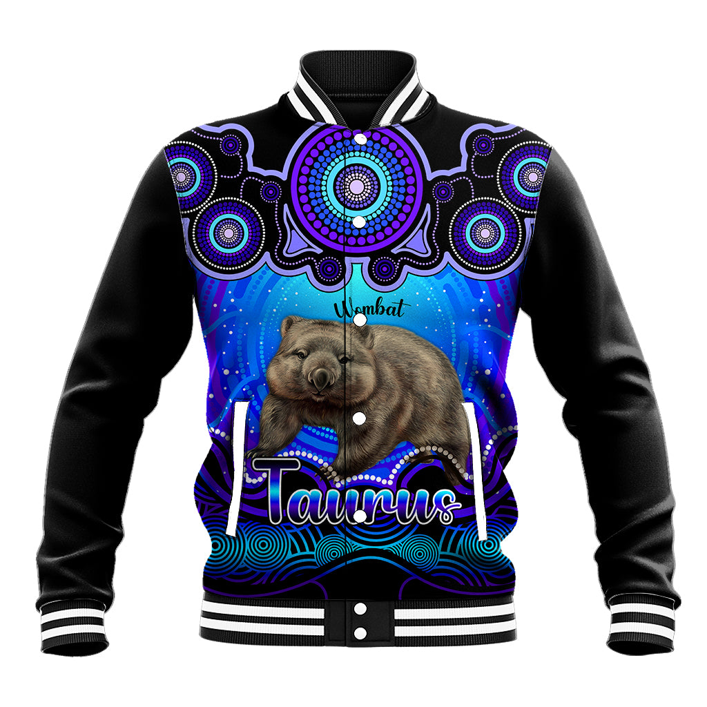 personalised-australia-taurus-wombat-zodiac-baseball-jacket-auz-astrology-aboriginal-blue