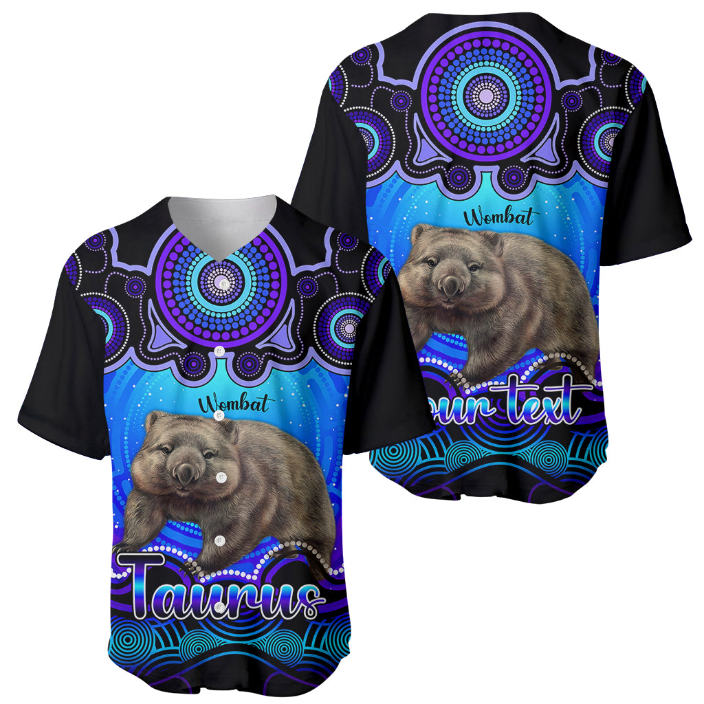 personalised-australia-taurus-wombat-zodiac-baseball-jersey-auz-astrology-aboriginal-blue