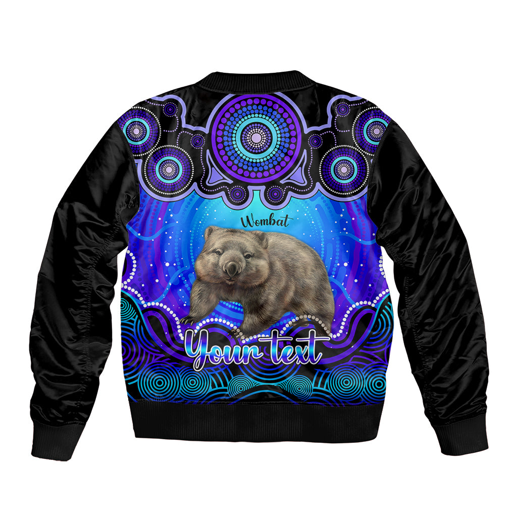 personalised-australia-taurus-wombat-zodiac-bomber-jacket-auz-astrology-aboriginal-blue