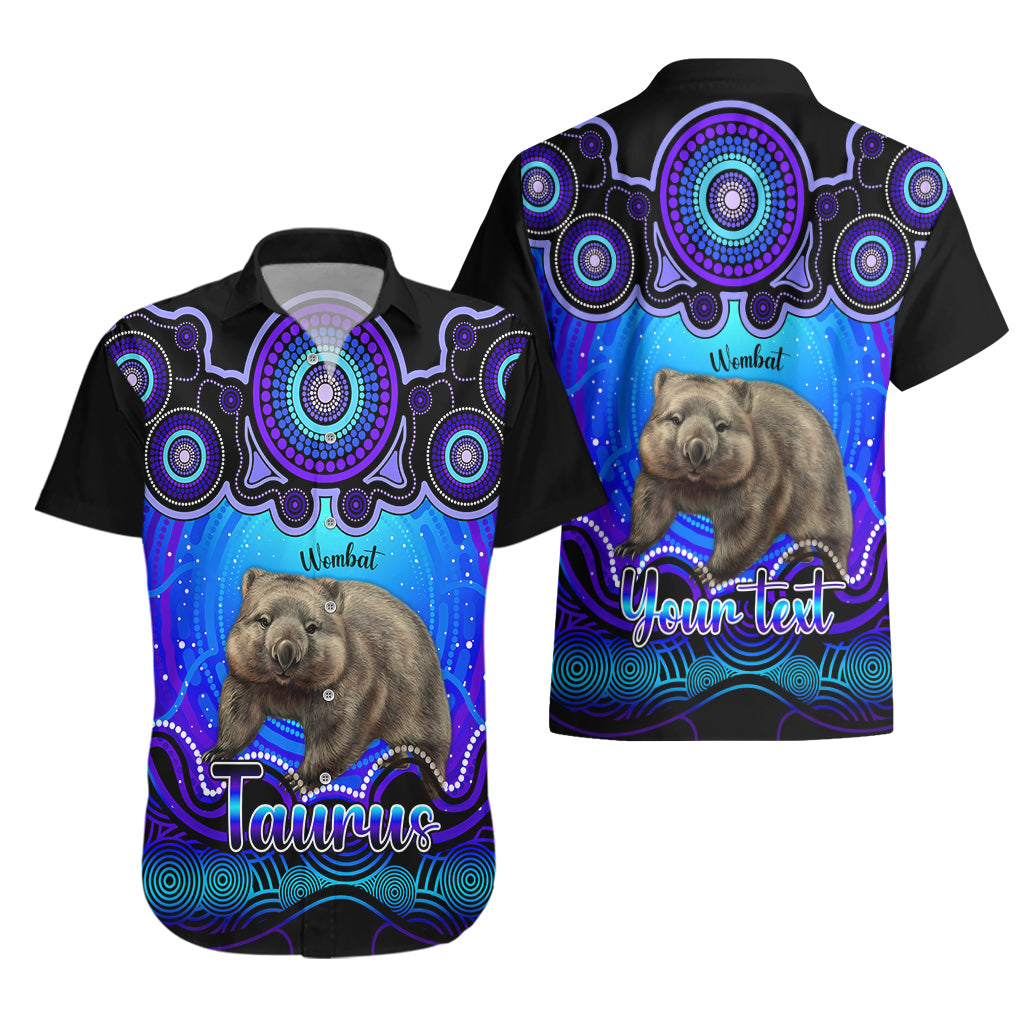 personalised-australia-taurus-wombat-zodiac-hawaiian-shirt-auz-astrology-aboriginal-blue