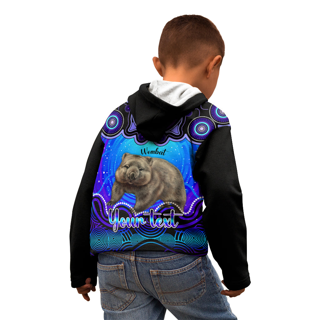 personalised-australia-taurus-wombat-zodiac-kid-hoodie-auz-astrology-aboriginal-blue