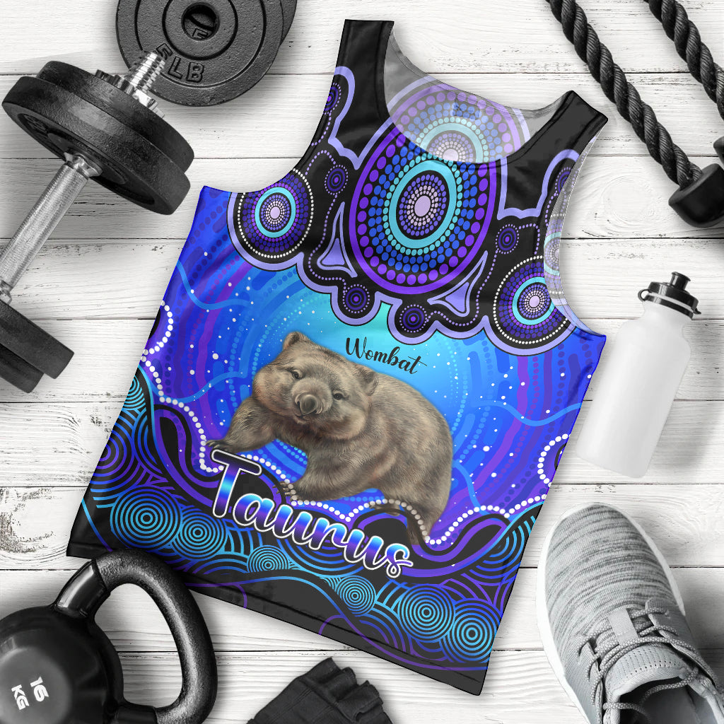 personalised-australia-taurus-wombat-zodiac-men-tank-top-auz-astrology-aboriginal-blue