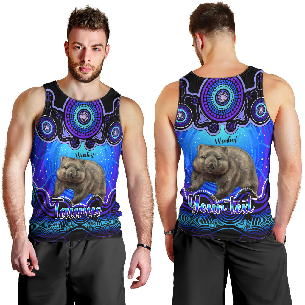 personalised-australia-taurus-wombat-zodiac-men-tank-top-auz-astrology-aboriginal-blue