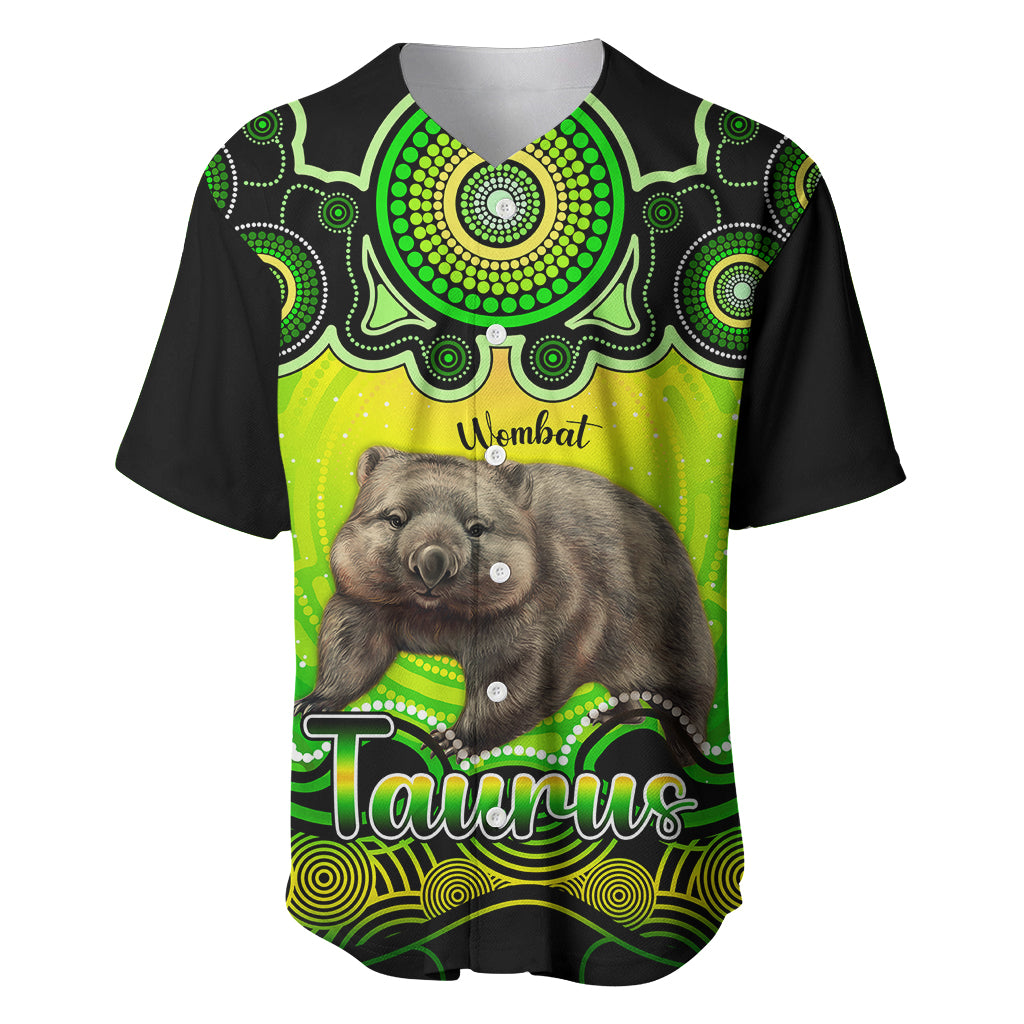 personalised-australia-taurus-wombat-zodiac-baseball-jersey-auz-astrology-aboriginal-green