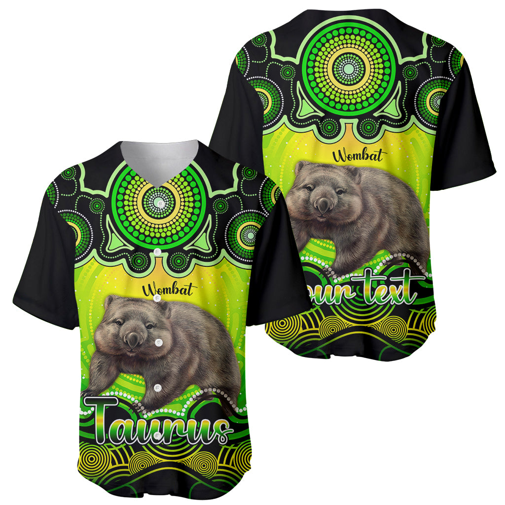 personalised-australia-taurus-wombat-zodiac-baseball-jersey-auz-astrology-aboriginal-green