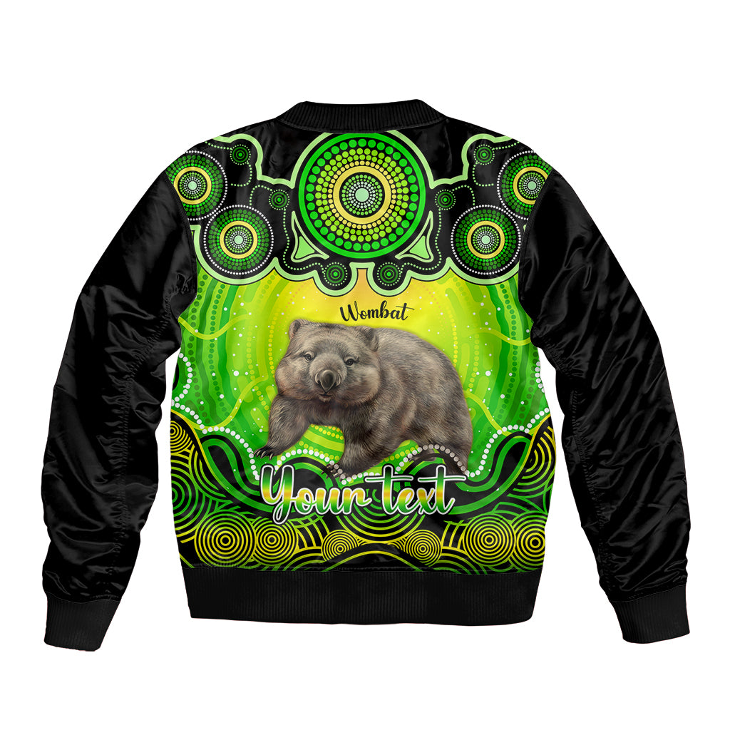 personalised-australia-taurus-wombat-zodiac-bomber-jacket-auz-astrology-aboriginal-green