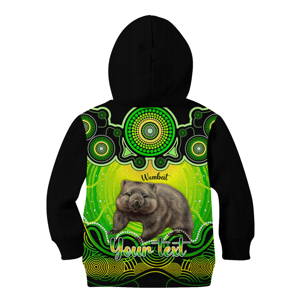 personalised-australia-taurus-wombat-zodiac-kid-hoodie-auz-astrology-aboriginal-green