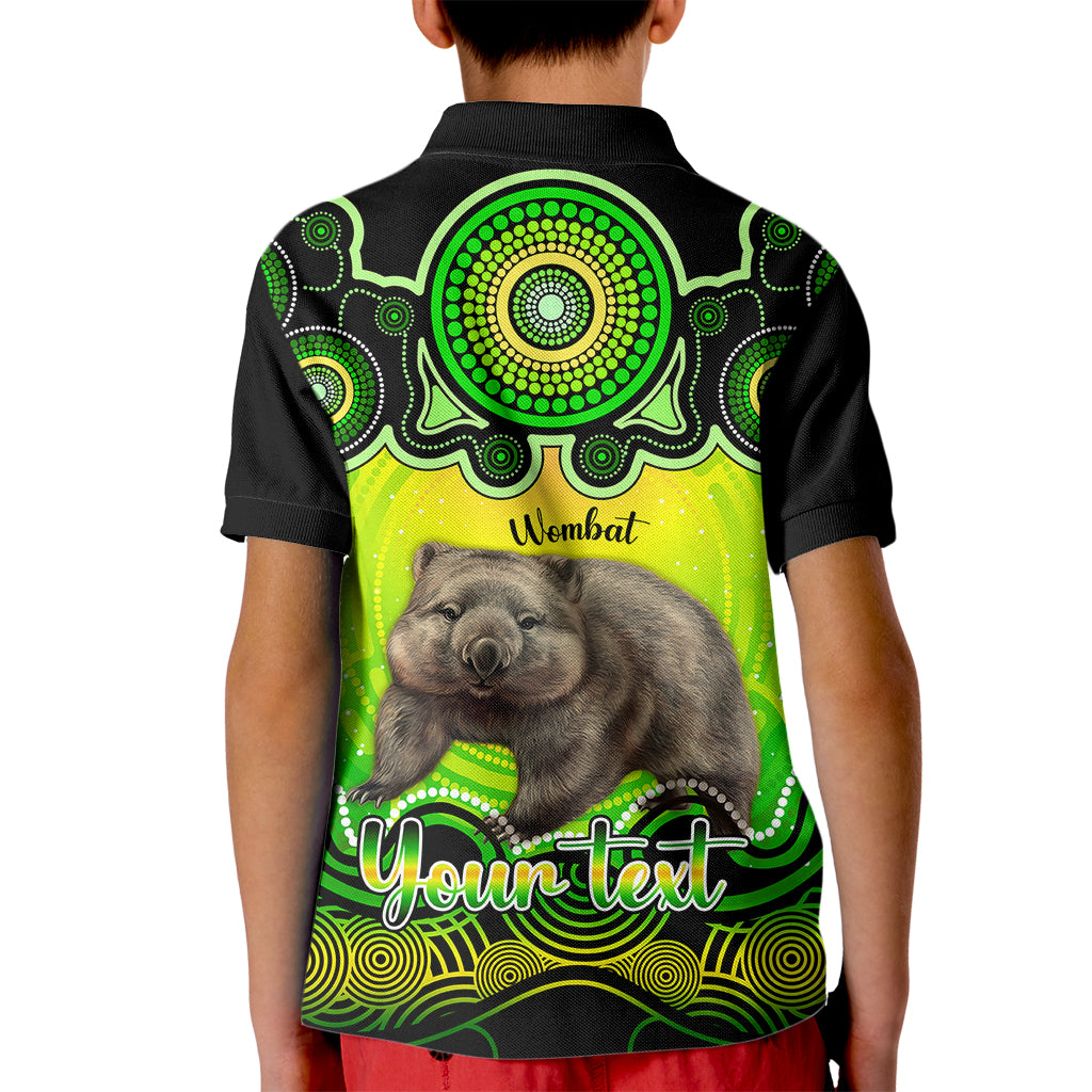 personalised-australia-taurus-wombat-zodiac-kid-polo-shirt-auz-astrology-aboriginal-green