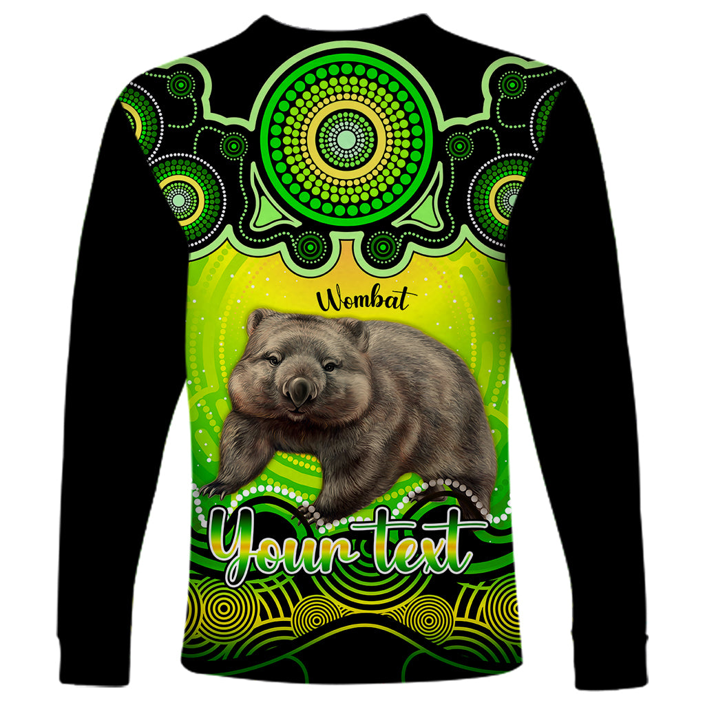 personalised-australia-taurus-wombat-zodiac-long-sleeve-shirt-auz-astrology-aboriginal-green