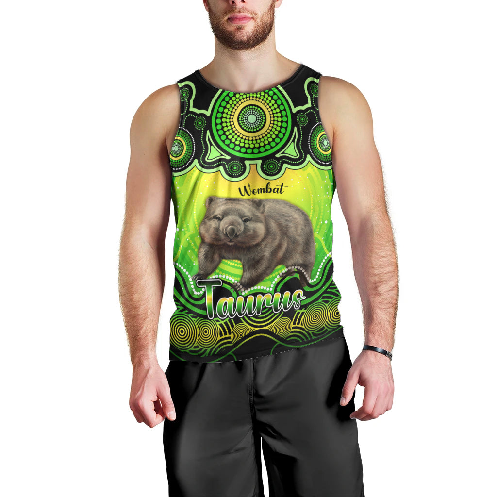 personalised-australia-taurus-wombat-zodiac-men-tank-top-auz-astrology-aboriginal-green