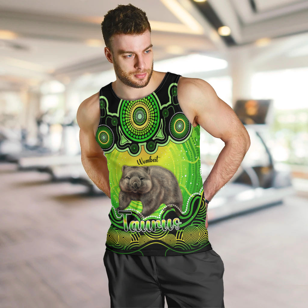 personalised-australia-taurus-wombat-zodiac-men-tank-top-auz-astrology-aboriginal-green