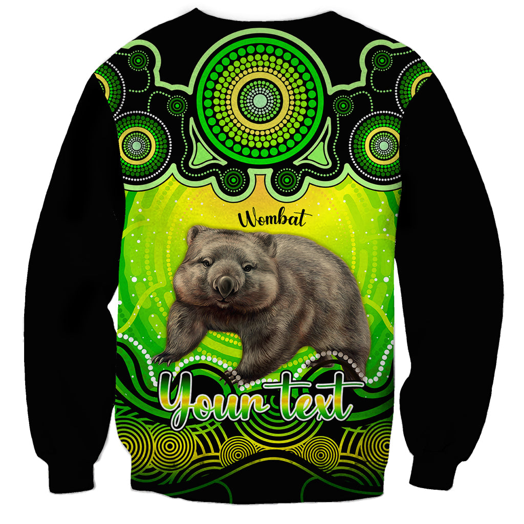 personalised-australia-taurus-wombat-zodiac-sweatshirt-auz-astrology-aboriginal-green