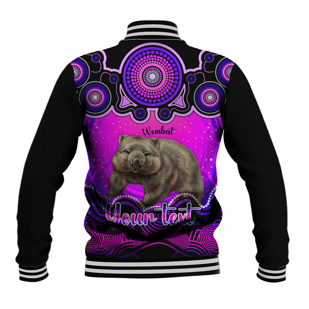 personalised-australia-taurus-wombat-zodiac-baseball-jacket-auz-astrology-aboriginal-magenta