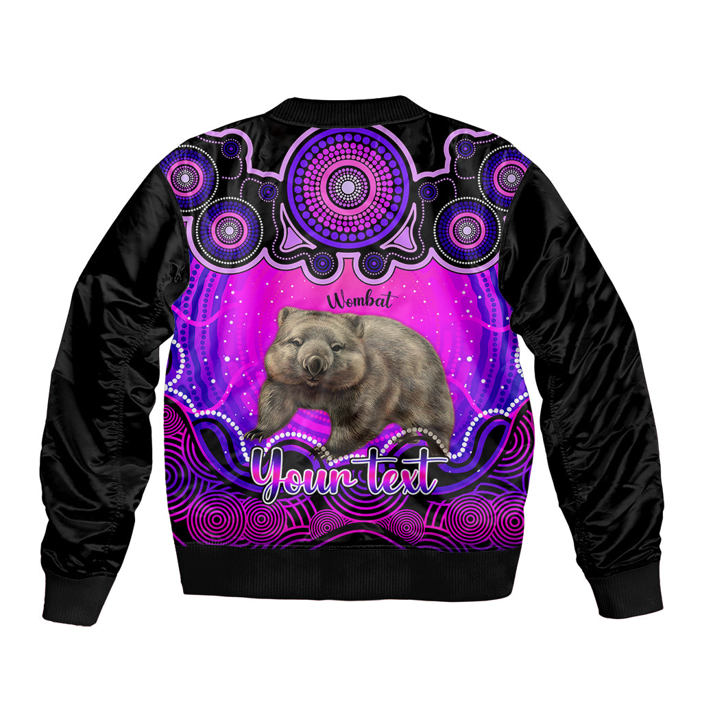 personalised-australia-taurus-wombat-zodiac-bomber-jacket-auz-astrology-aboriginal-magenta