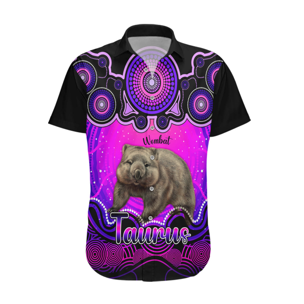 personalised-australia-taurus-wombat-zodiac-hawaiian-shirt-auz-astrology-aboriginal-magenta