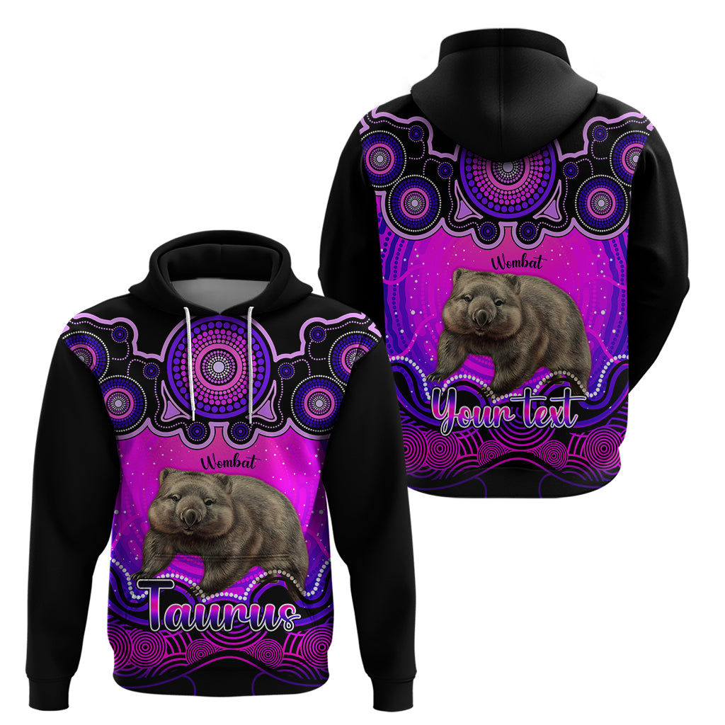 personalised-australia-taurus-wombat-zodiac-hoodie-auz-astrology-aboriginal-magenta