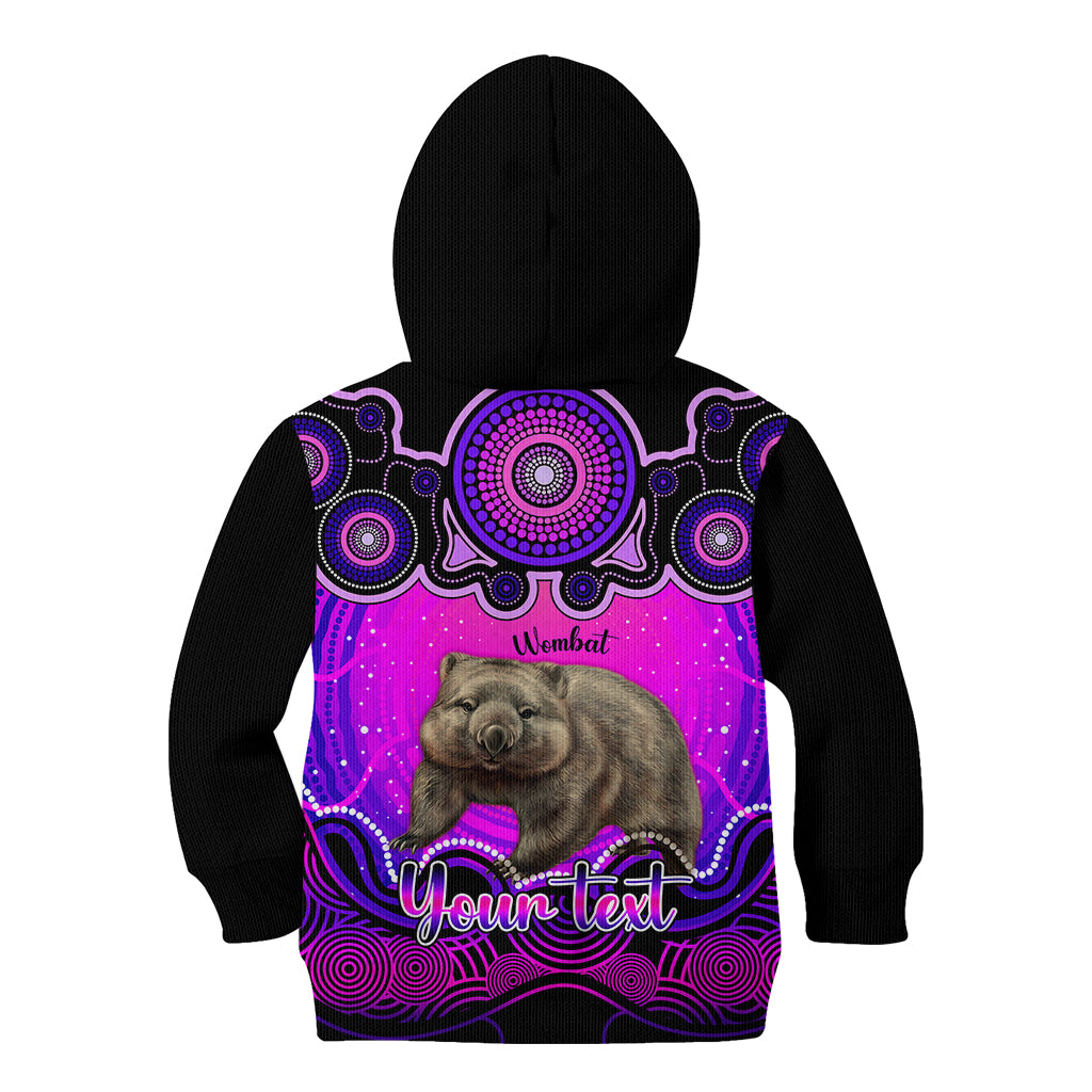 personalised-australia-taurus-wombat-zodiac-kid-hoodie-auz-astrology-aboriginal-magenta