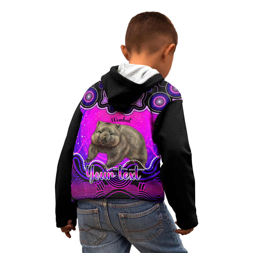 personalised-australia-taurus-wombat-zodiac-kid-hoodie-auz-astrology-aboriginal-magenta