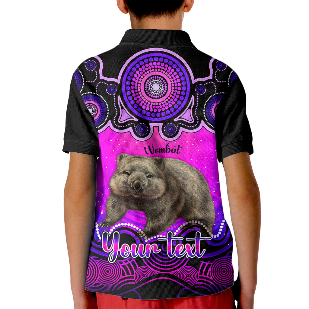 personalised-australia-taurus-wombat-zodiac-kid-polo-shirt-auz-astrology-aboriginal-magenta