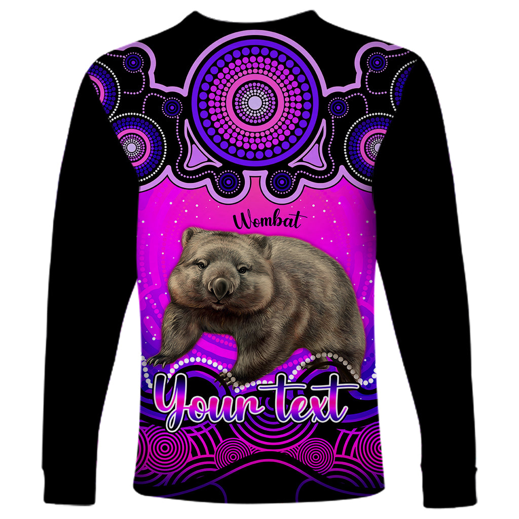 personalised-australia-taurus-wombat-zodiac-long-sleeve-shirt-auz-astrology-aboriginal-magenta