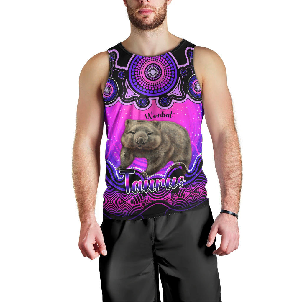 personalised-australia-taurus-wombat-zodiac-men-tank-top-auz-astrology-aboriginal-magenta