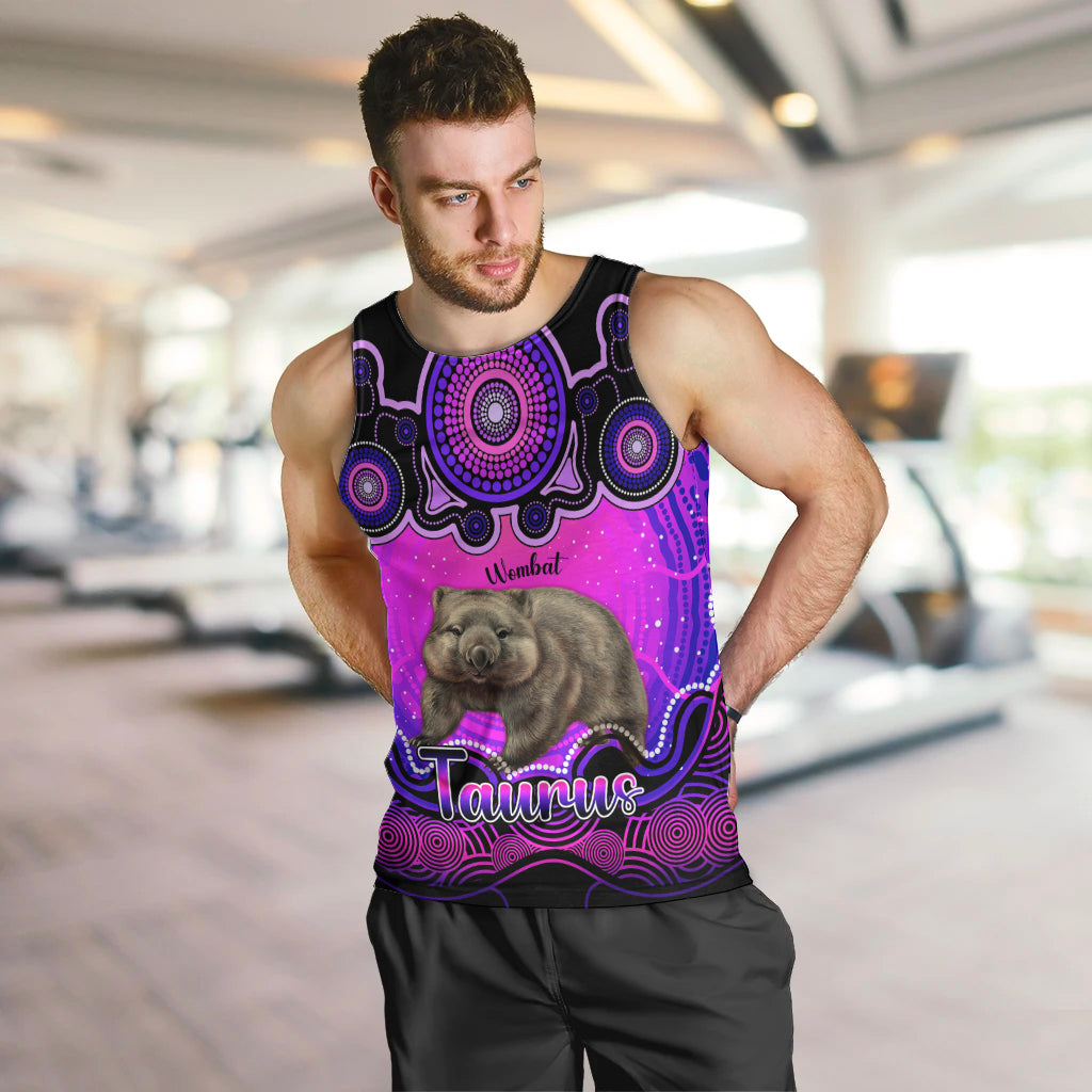 personalised-australia-taurus-wombat-zodiac-men-tank-top-auz-astrology-aboriginal-magenta