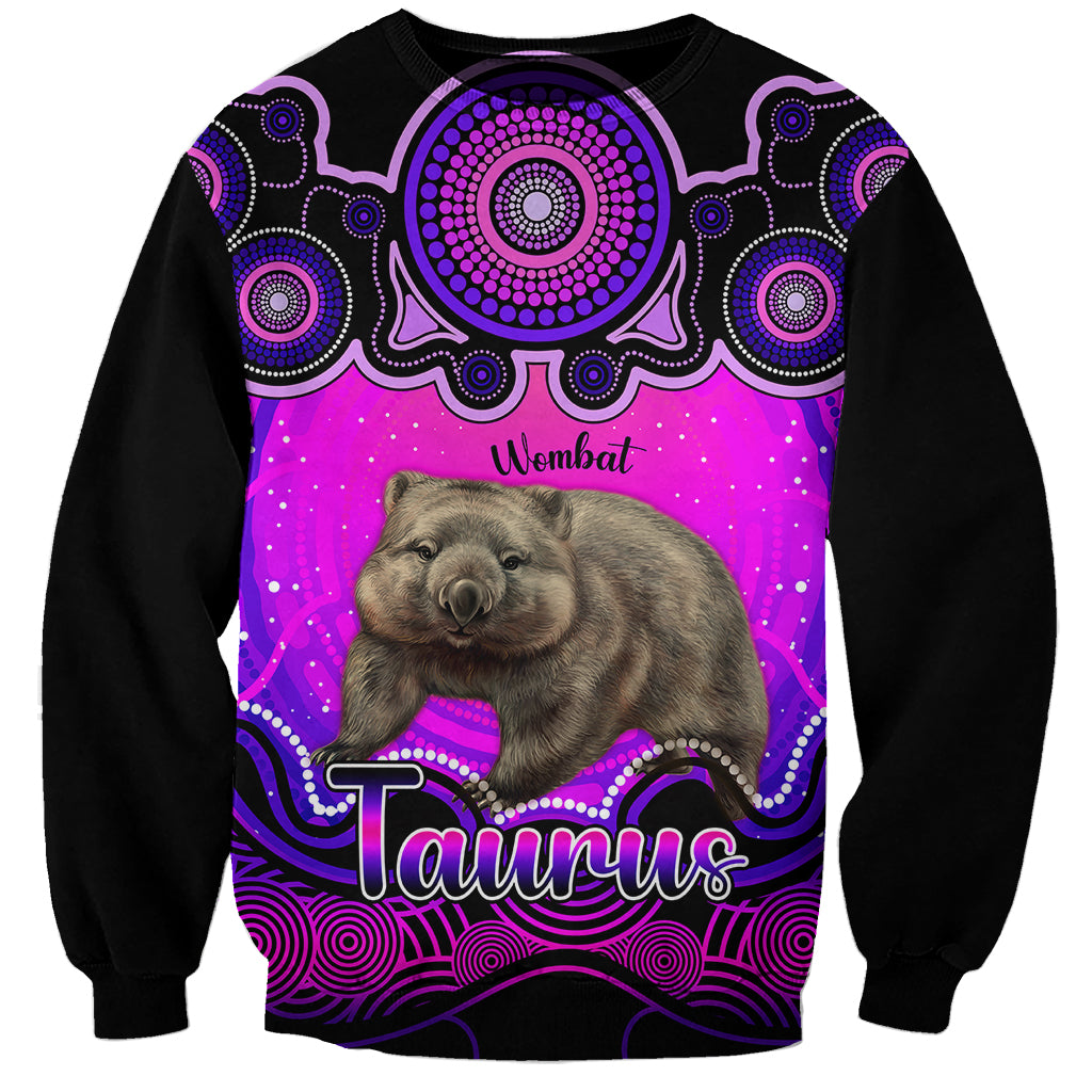 personalised-australia-taurus-wombat-zodiac-sweatshirt-auz-astrology-aboriginal-magenta