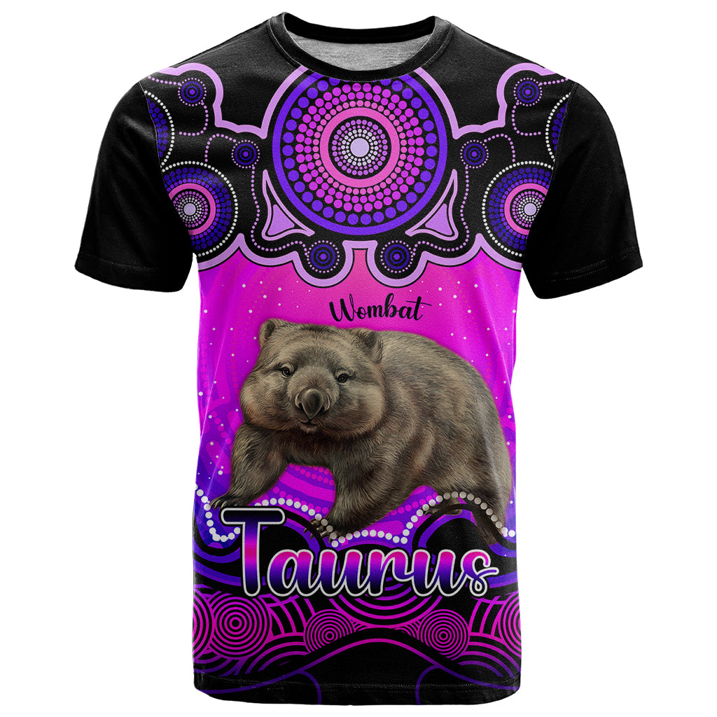 personalised-australia-taurus-wombat-zodiac-t-shirt-auz-astrology-aboriginal-magenta