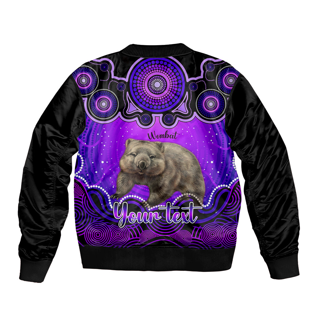 personalised-australia-taurus-wombat-zodiac-bomber-jacket-auz-astrology-aboriginal-purple