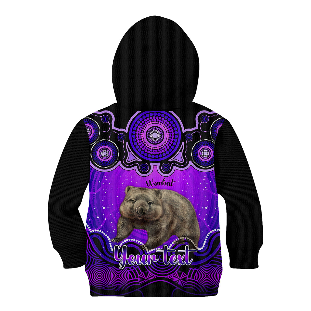 personalised-australia-taurus-wombat-zodiac-kid-hoodie-auz-astrology-aboriginal-purple