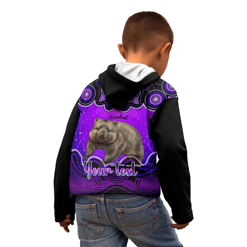 personalised-australia-taurus-wombat-zodiac-kid-hoodie-auz-astrology-aboriginal-purple