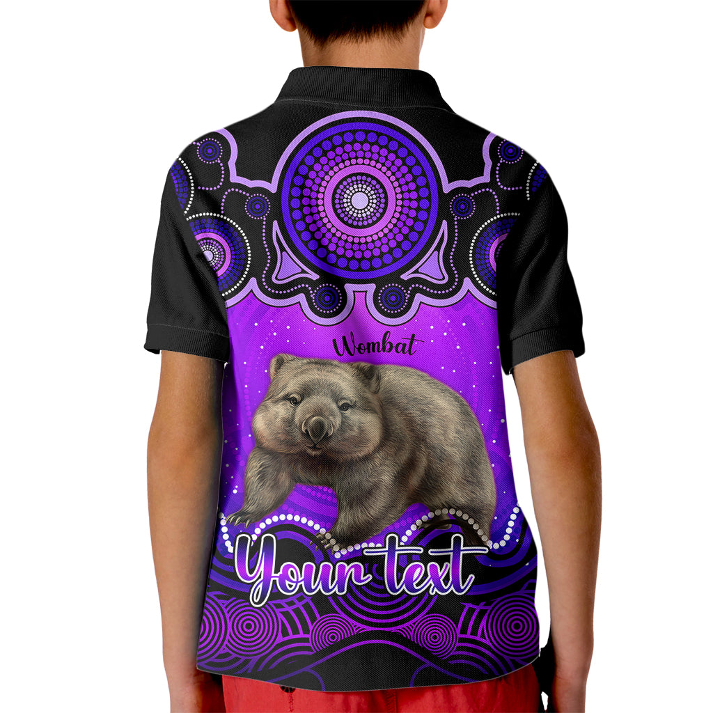 personalised-australia-taurus-wombat-zodiac-kid-polo-shirt-auz-astrology-aboriginal-purple