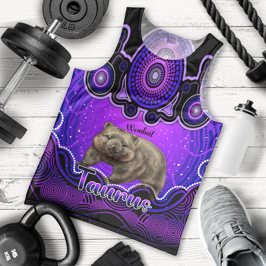 personalised-australia-taurus-wombat-zodiac-men-tank-top-auz-astrology-aboriginal-purple