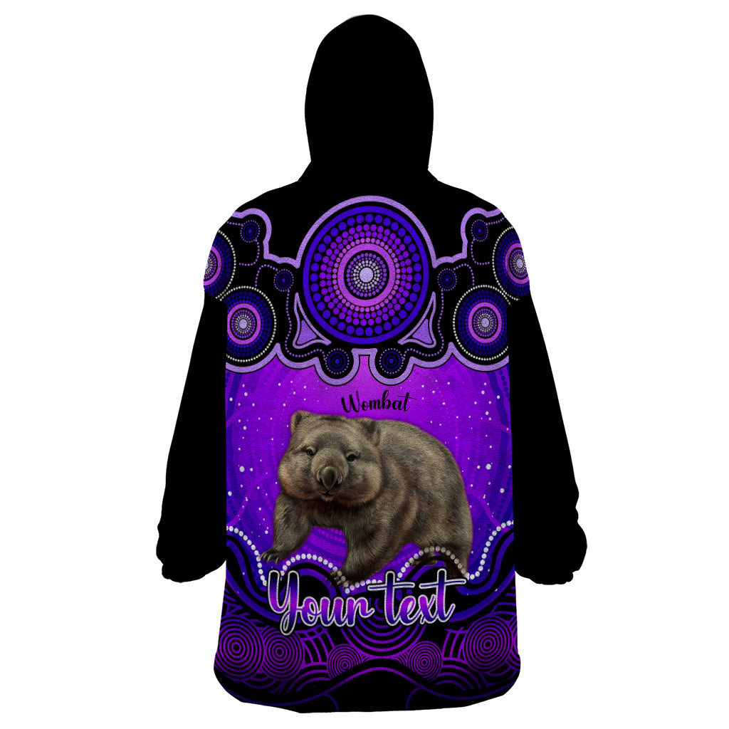 personalised-australia-taurus-wombat-zodiac-wearable-blanket-hoodie-auz-astrology-aboriginal-purple