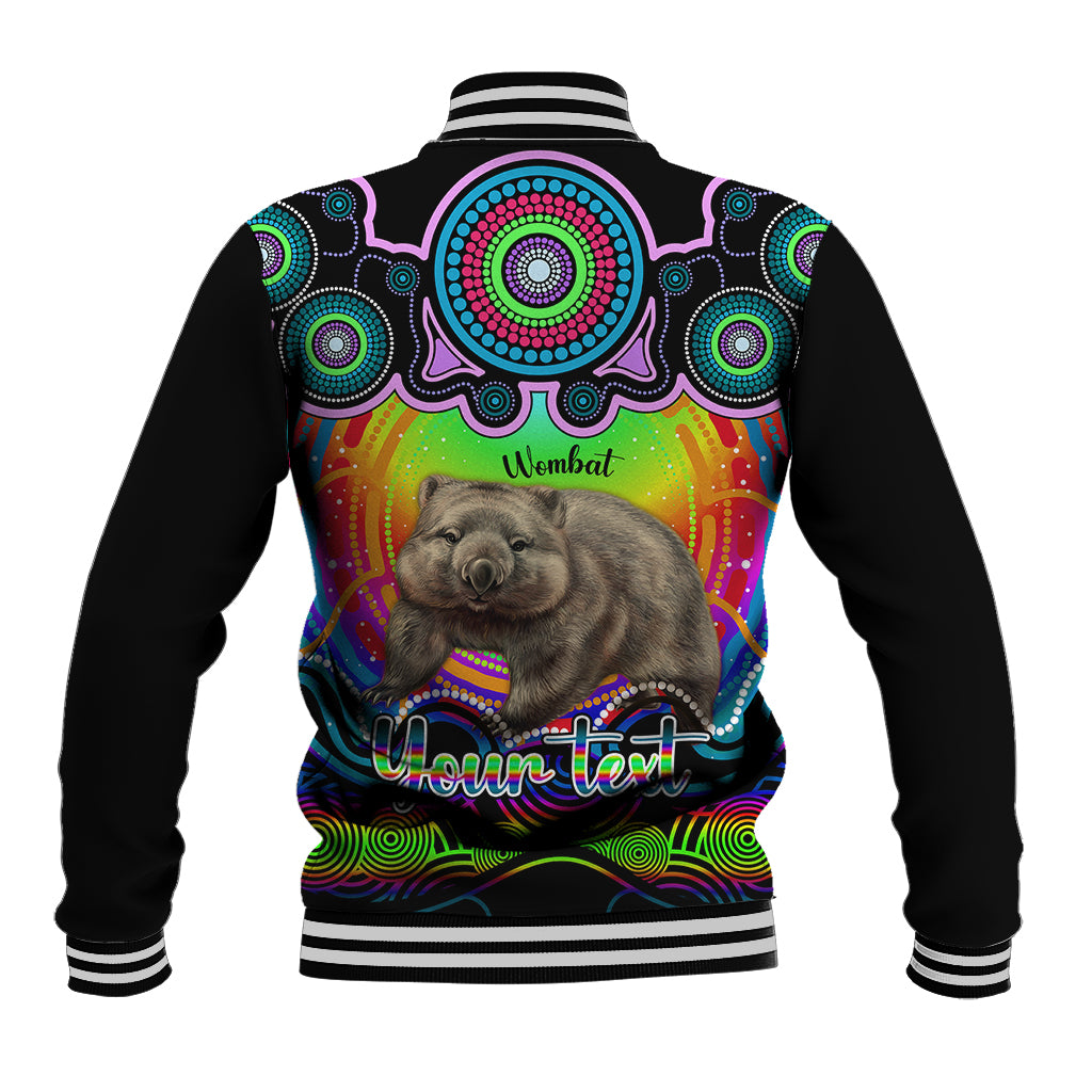 personalised-australia-taurus-wombat-zodiac-baseball-jacket-auz-astrology-aboriginal-rainbow