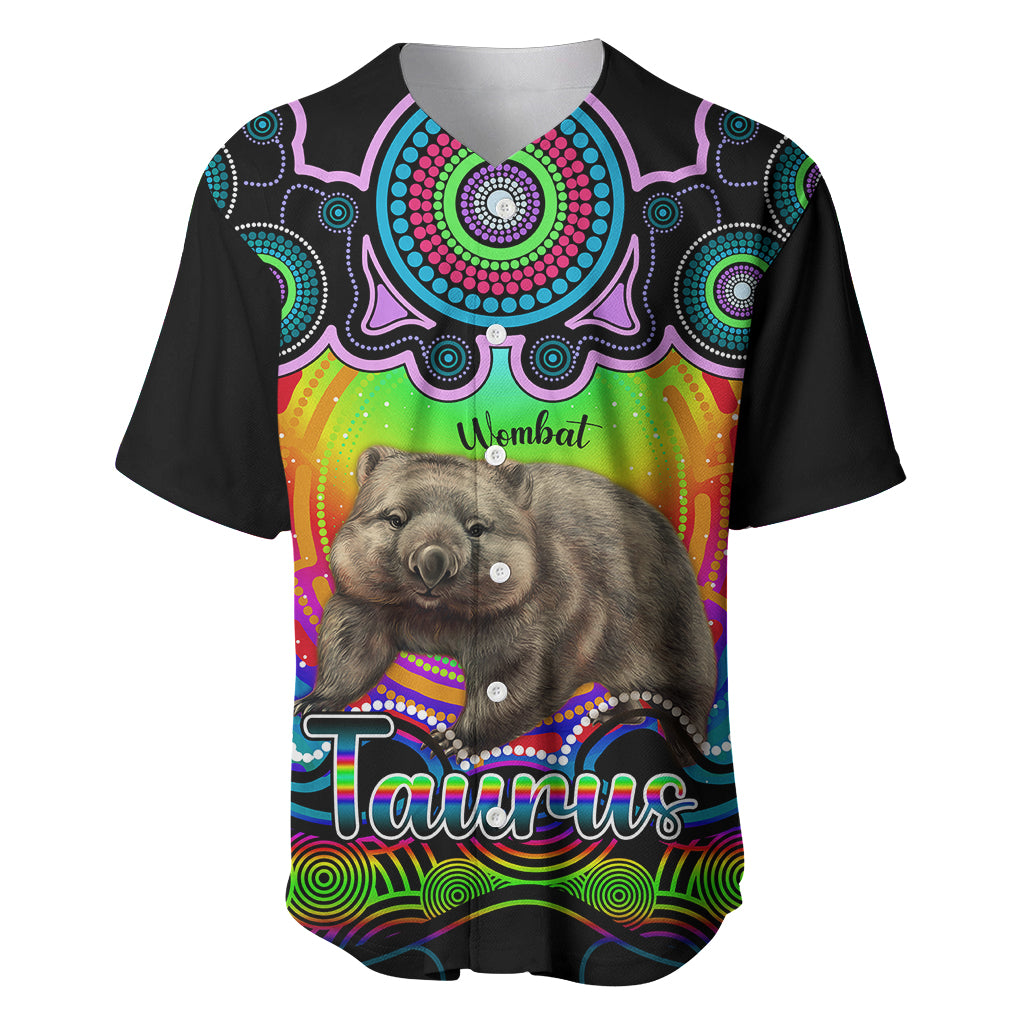 personalised-australia-taurus-wombat-zodiac-baseball-jersey-auz-astrology-aboriginal-rainbow