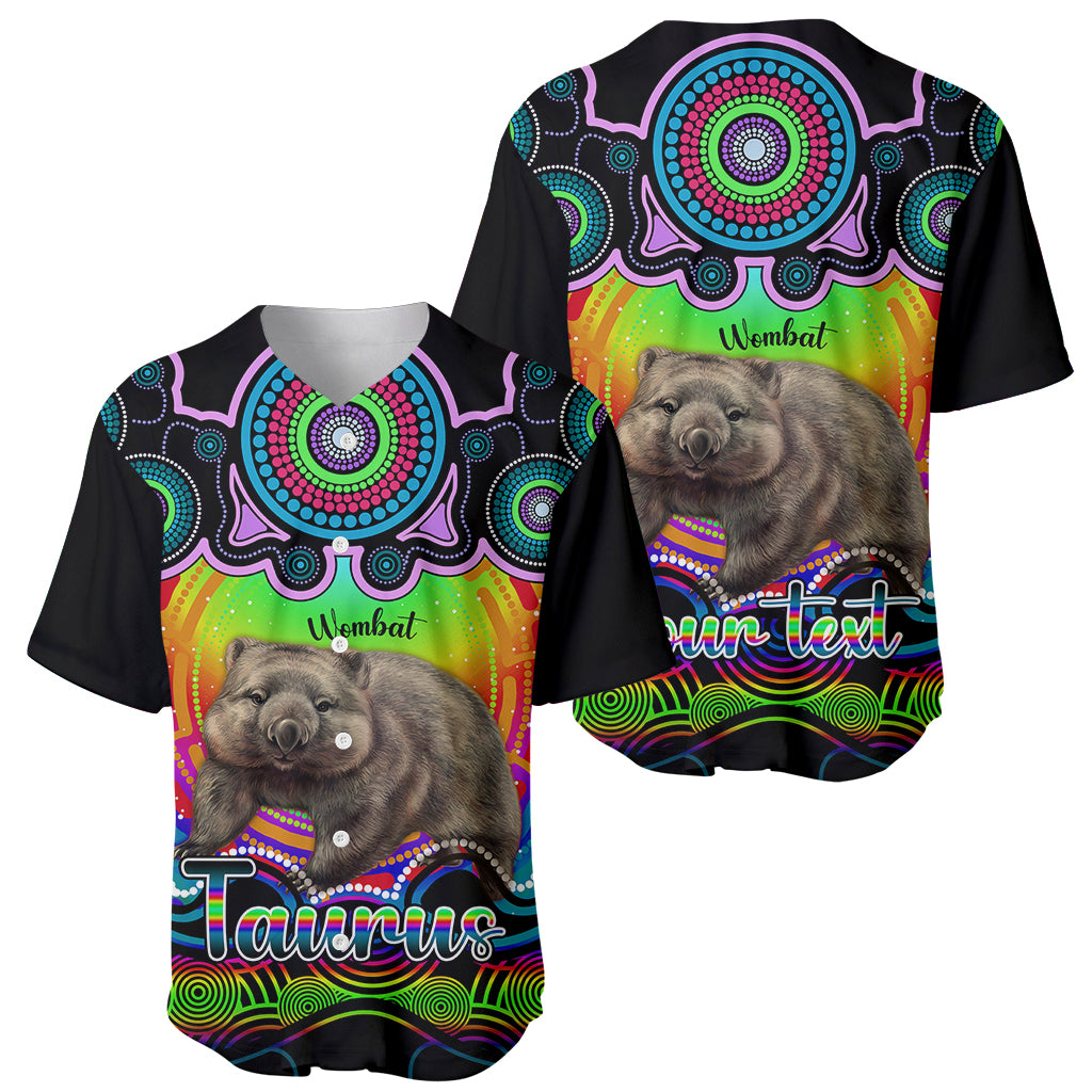 personalised-australia-taurus-wombat-zodiac-baseball-jersey-auz-astrology-aboriginal-rainbow