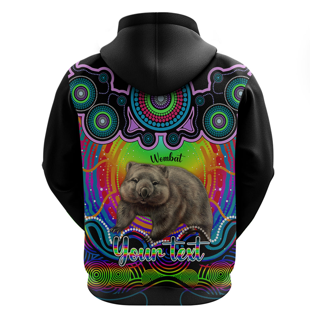 personalised-australia-taurus-wombat-zodiac-hoodie-auz-astrology-aboriginal-rainbow