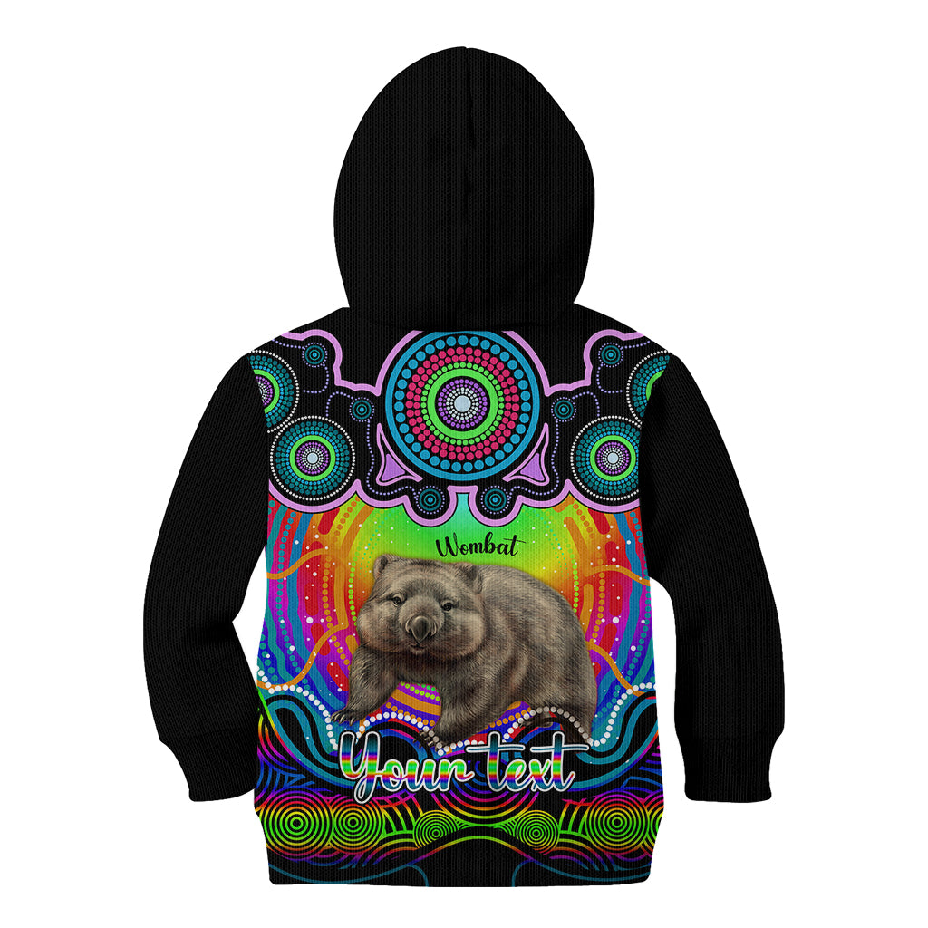 personalised-australia-taurus-wombat-zodiac-kid-hoodie-auz-astrology-aboriginal-rainbow