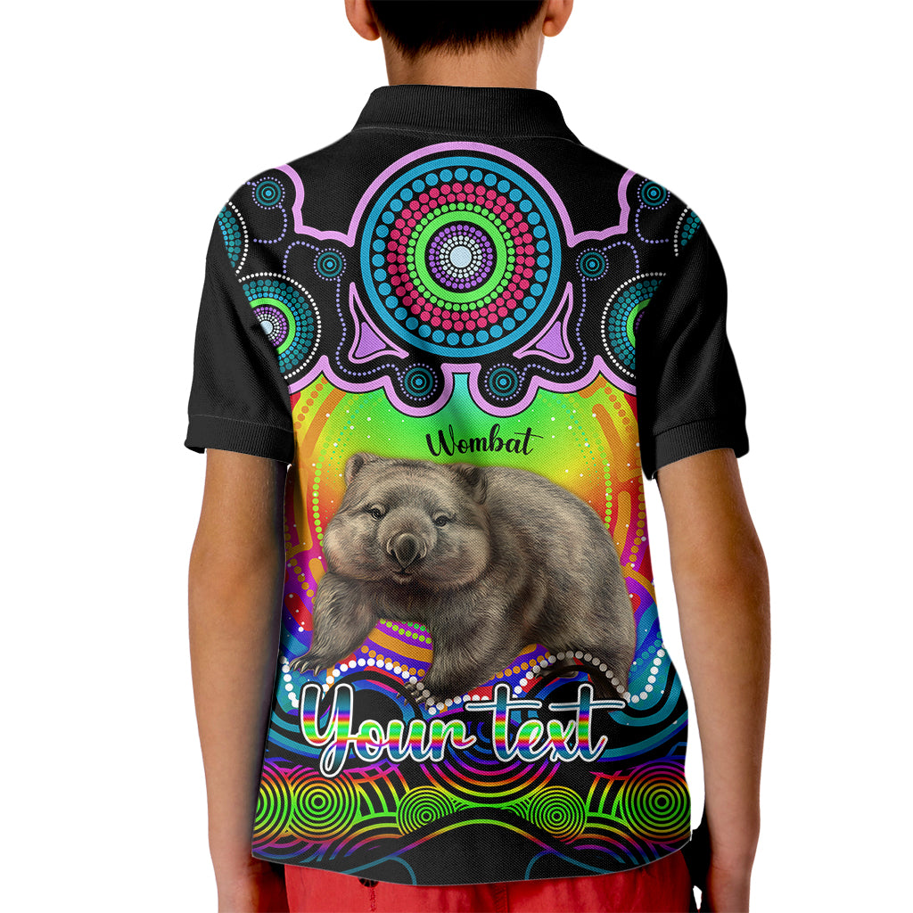 personalised-australia-taurus-wombat-zodiac-kid-polo-shirt-auz-astrology-aboriginal-rainbow