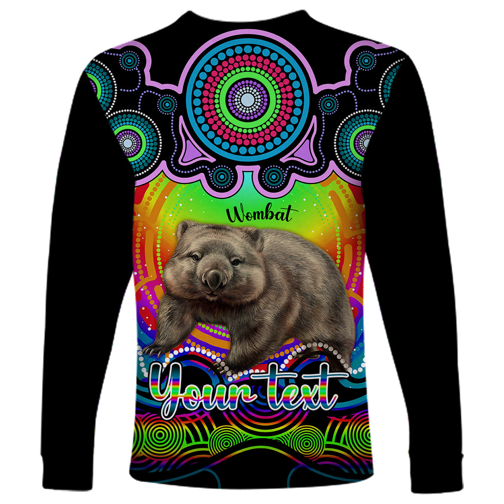 personalised-australia-taurus-wombat-zodiac-long-sleeve-shirt-auz-astrology-aboriginal-rainbow