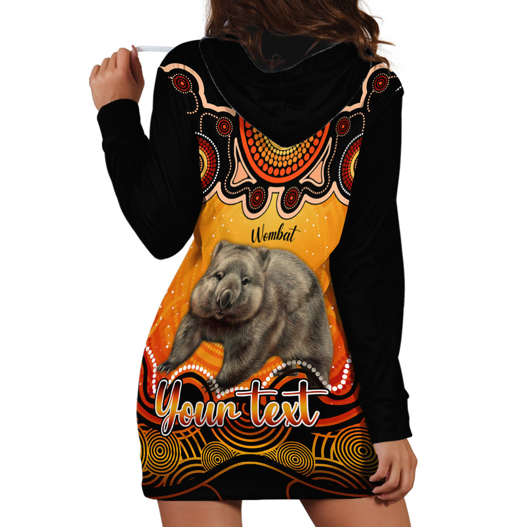 personalised-australia-taurus-wombat-zodiac-hoodie-dress-auz-astrology-aboriginal-red