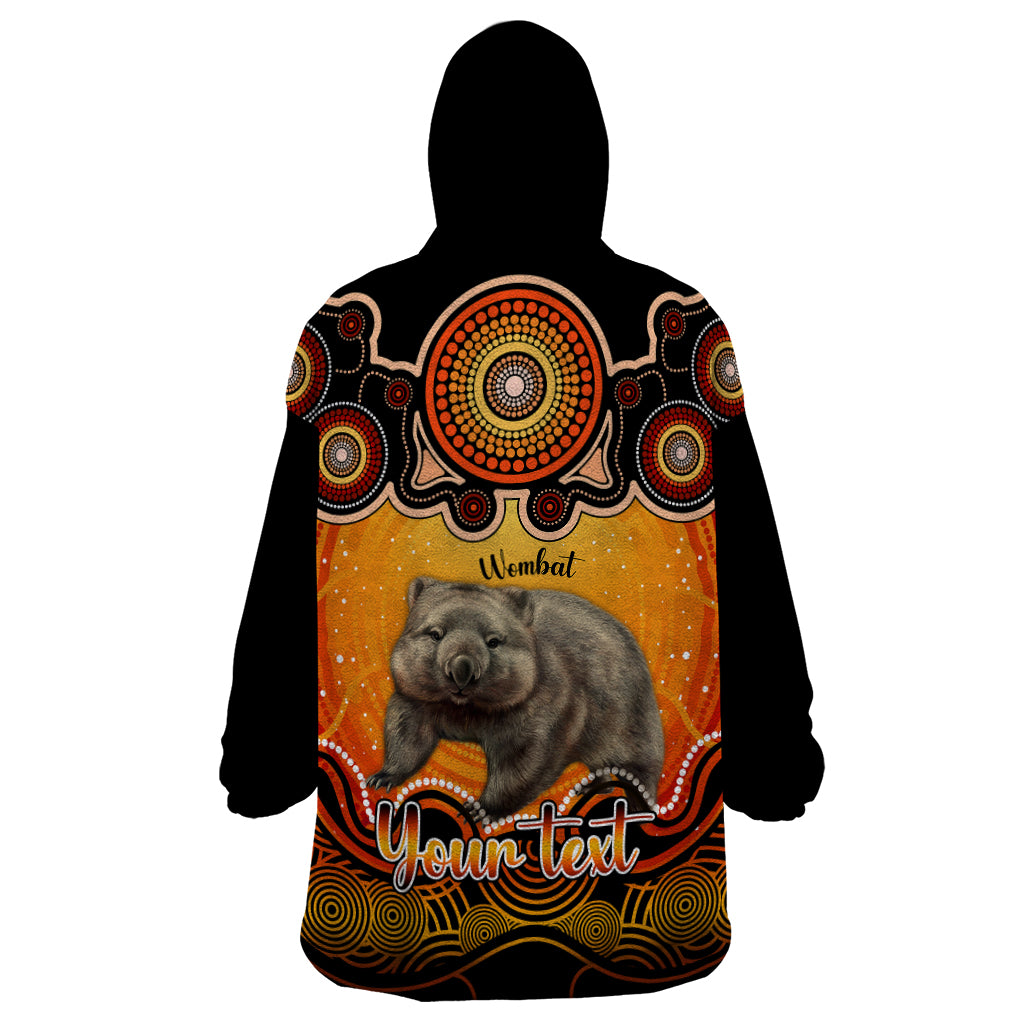 personalised-australia-taurus-wombat-zodiac-wearable-blanket-hoodie-auz-astrology-aboriginal-red