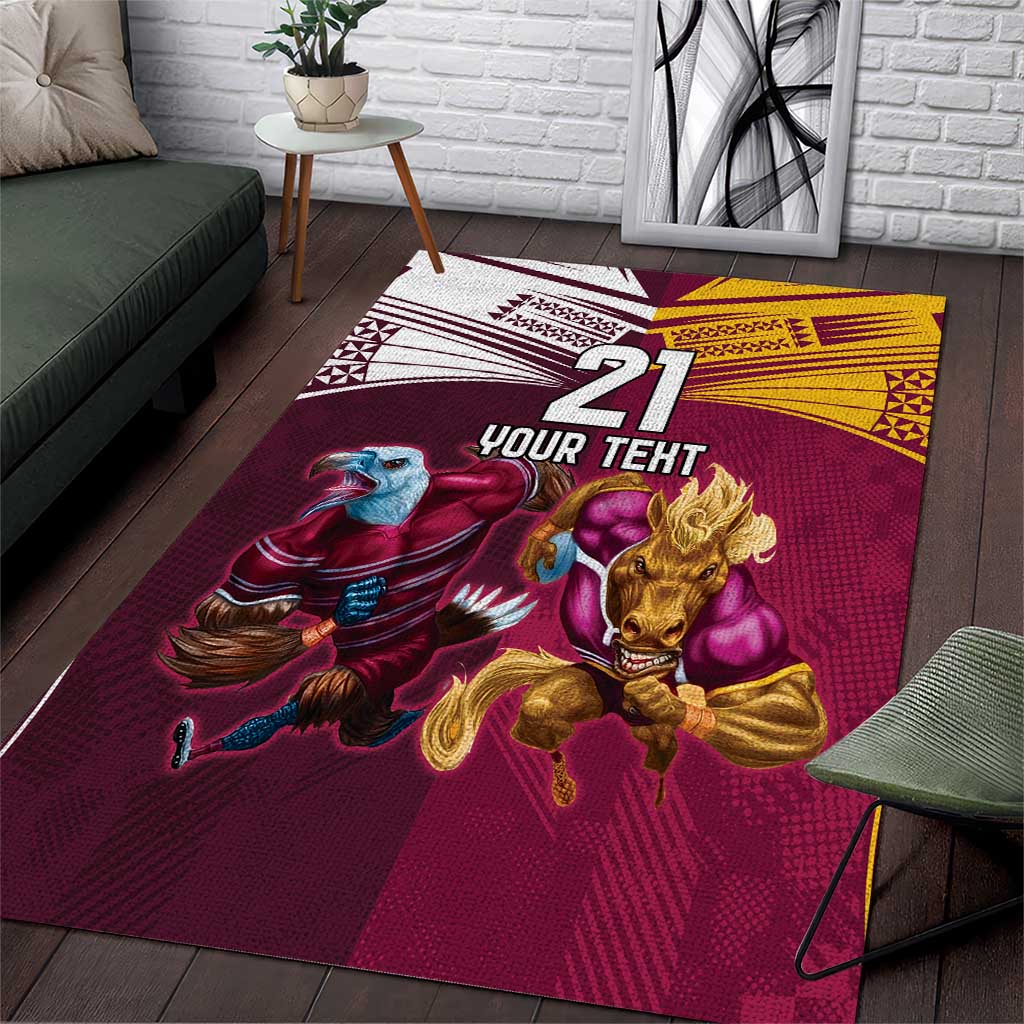 Custom Sea Eagles And Broncos Rugby Area Rug Sporty Style