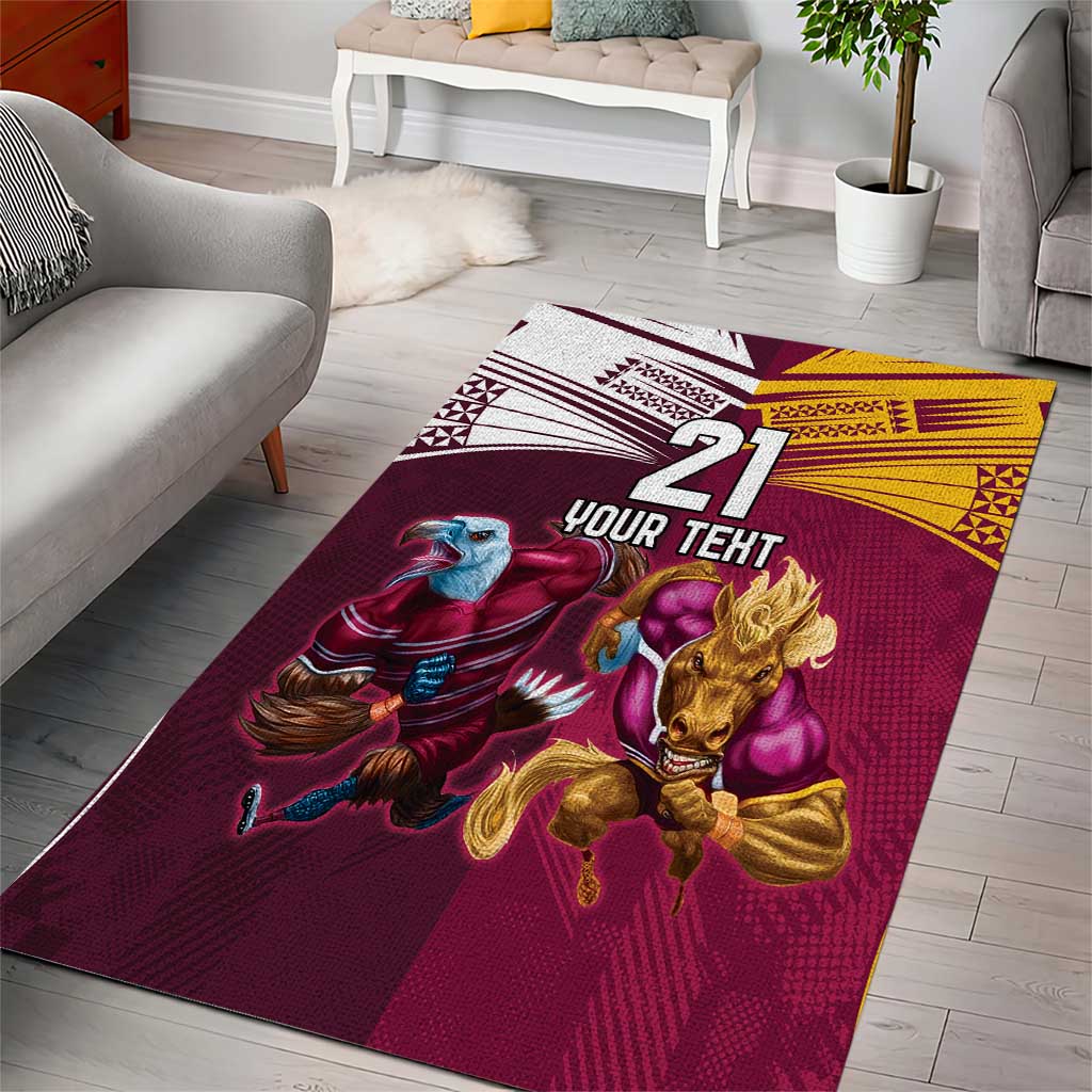 Custom Sea Eagles And Broncos Rugby Area Rug Sporty Style