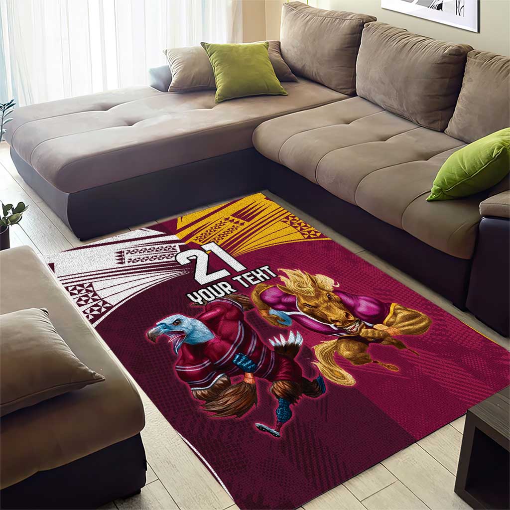 Custom Sea Eagles And Broncos Rugby Area Rug Sporty Style