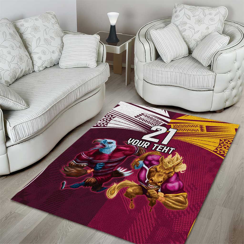 Custom Sea Eagles And Broncos Rugby Area Rug Sporty Style